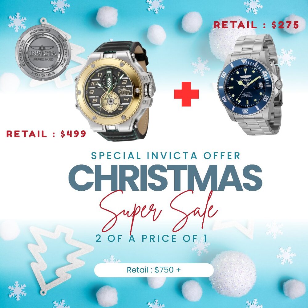 2-for-1 Deal! Collectible Invicta Men’s Watches – 100% Authentic NWT $ 850